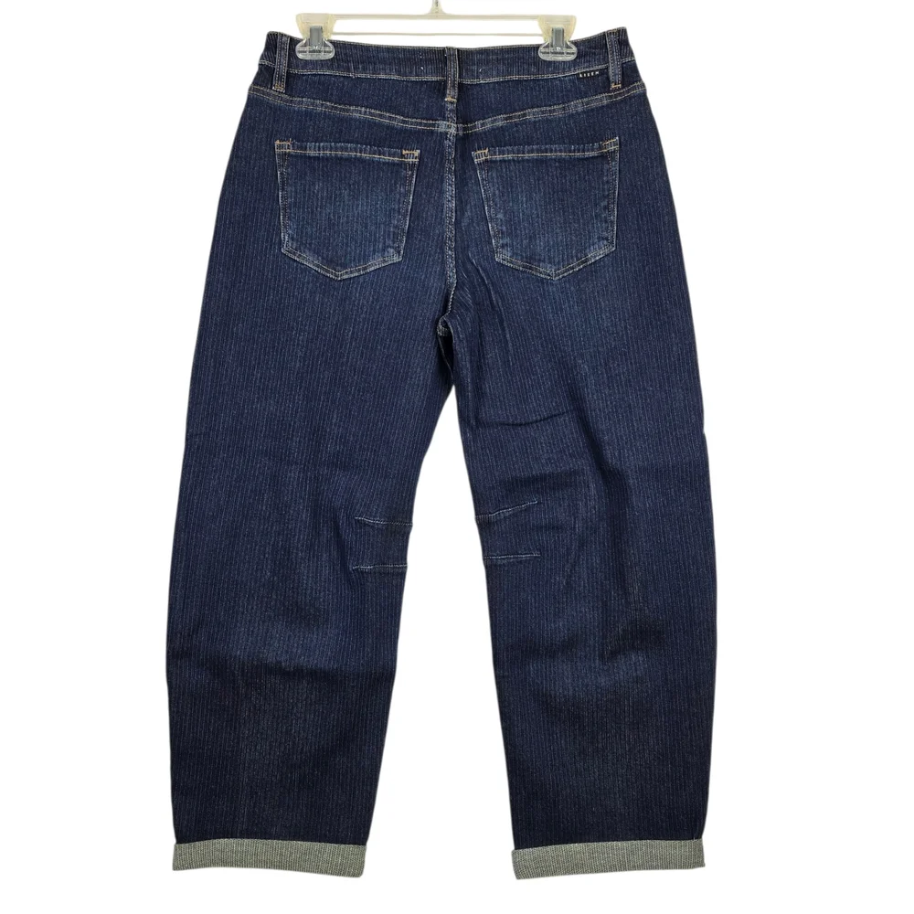 NWT Risen Jeans - High Waisted Barrel Leg Womens Blue Jeans - Picture 2 of 16